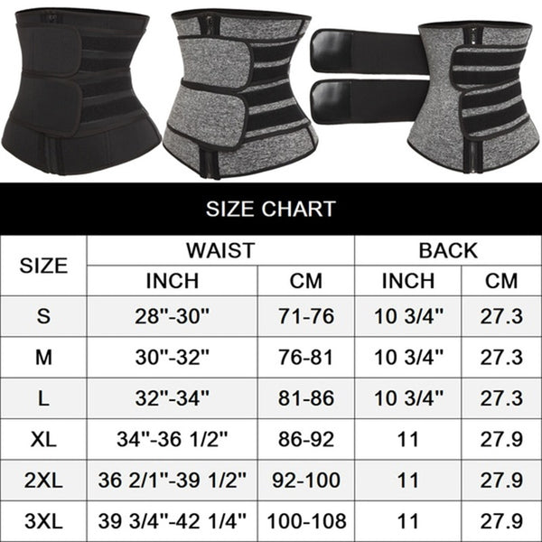 Neoprene Sauna Waist Trainer Corset Sweat Belt Weight Loss Compression –  ALFC