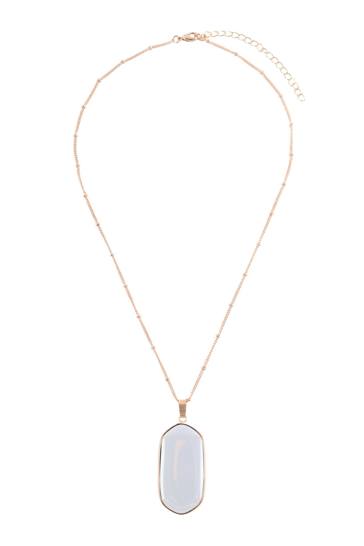 Hdn3184 - Stone Pendant Charm Necklace