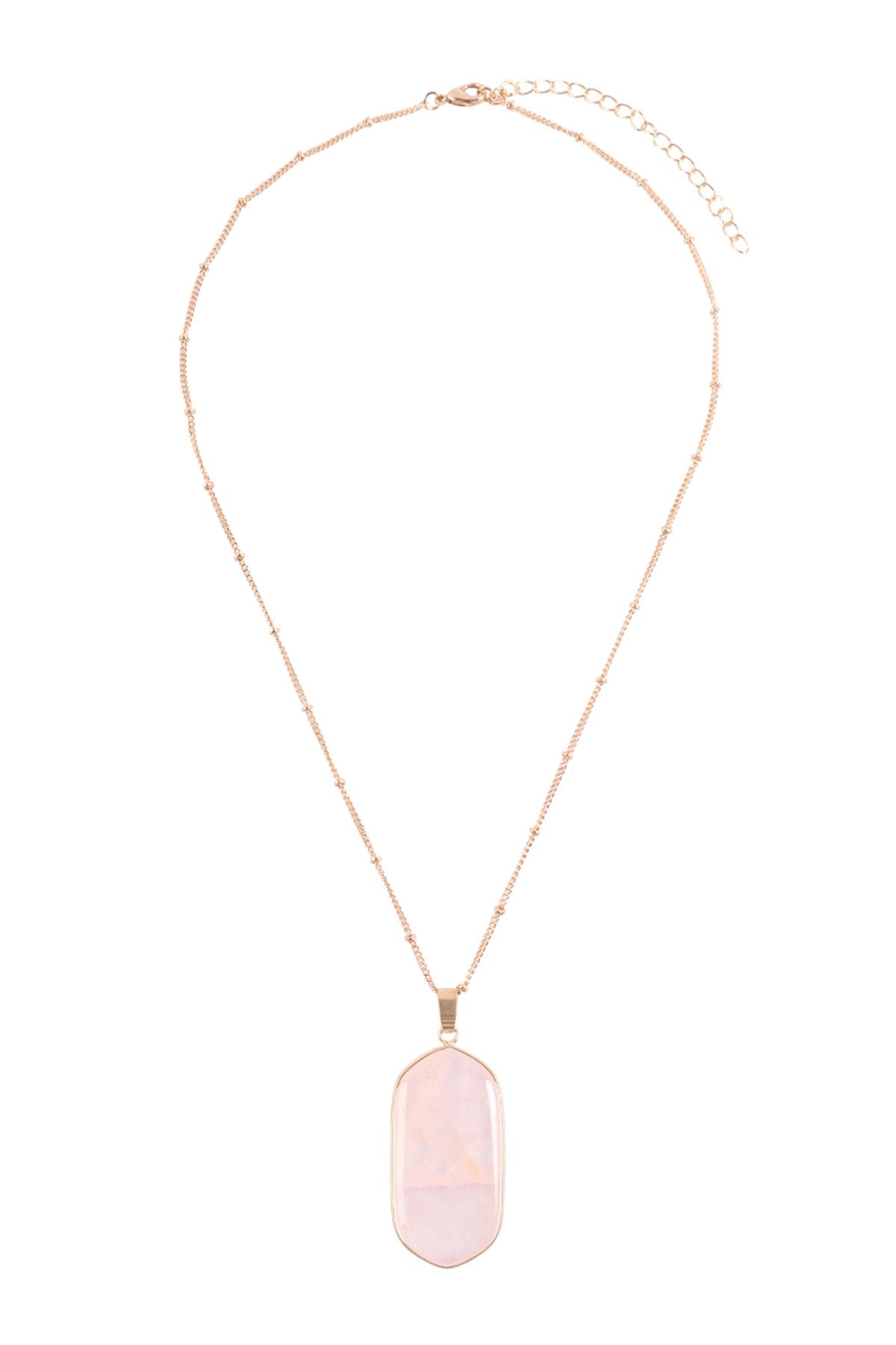 Hdn3184 - Stone Pendant Charm Necklace