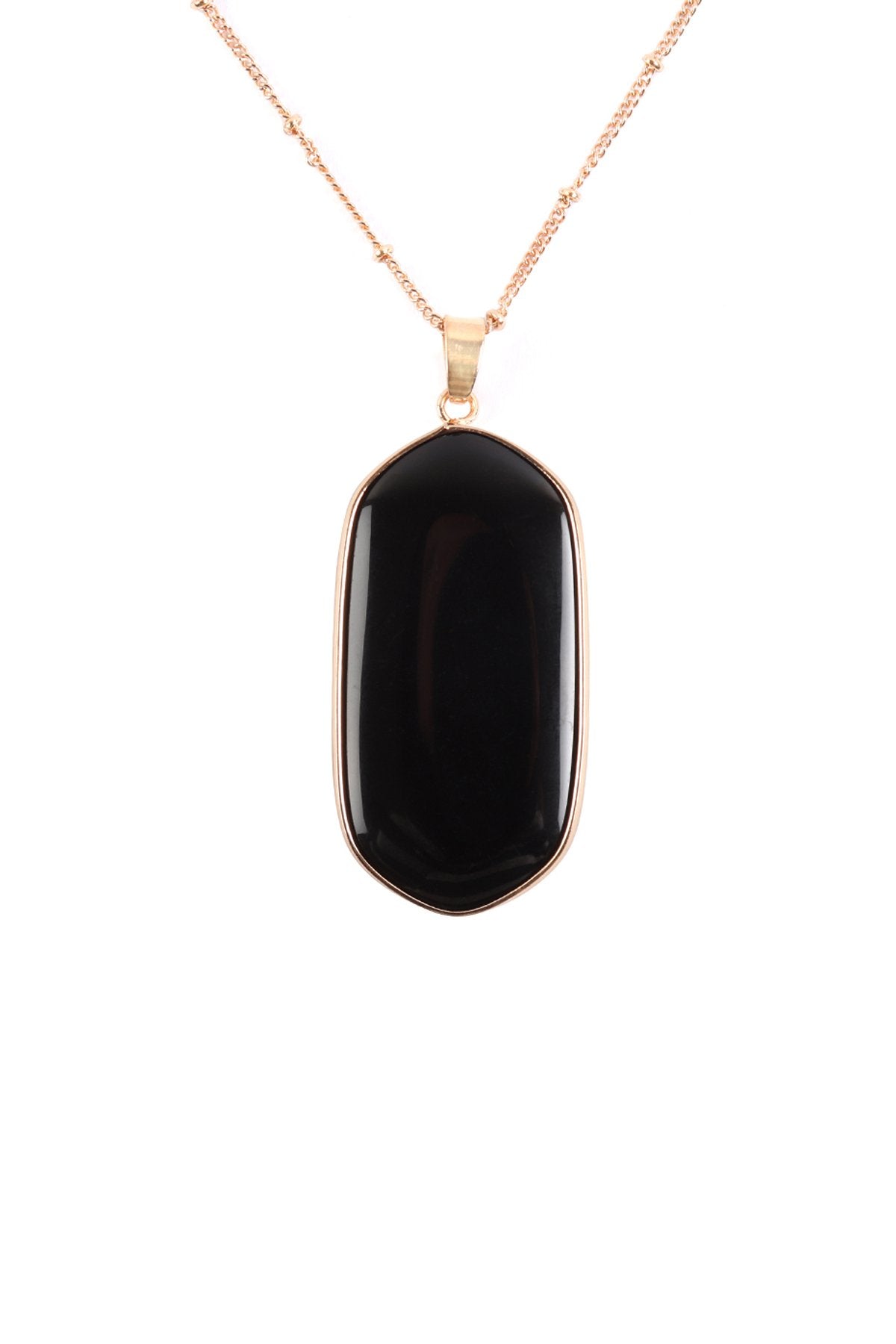 Hdn3184 - Stone Pendant Charm Necklace
