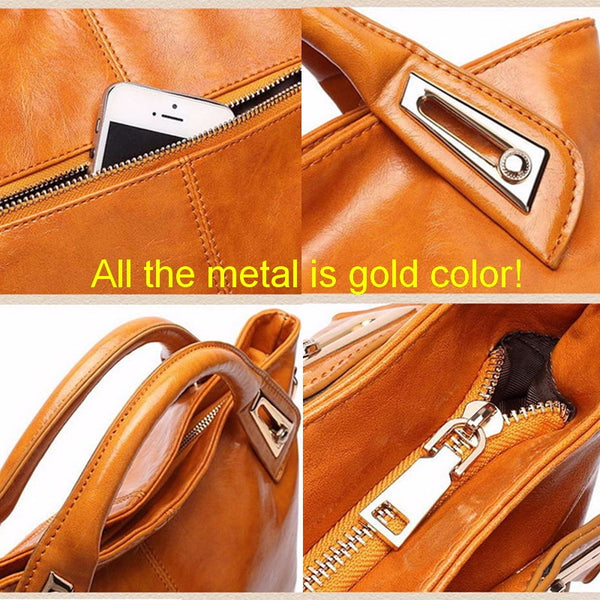 Oil Wax Leather Designer Handbags