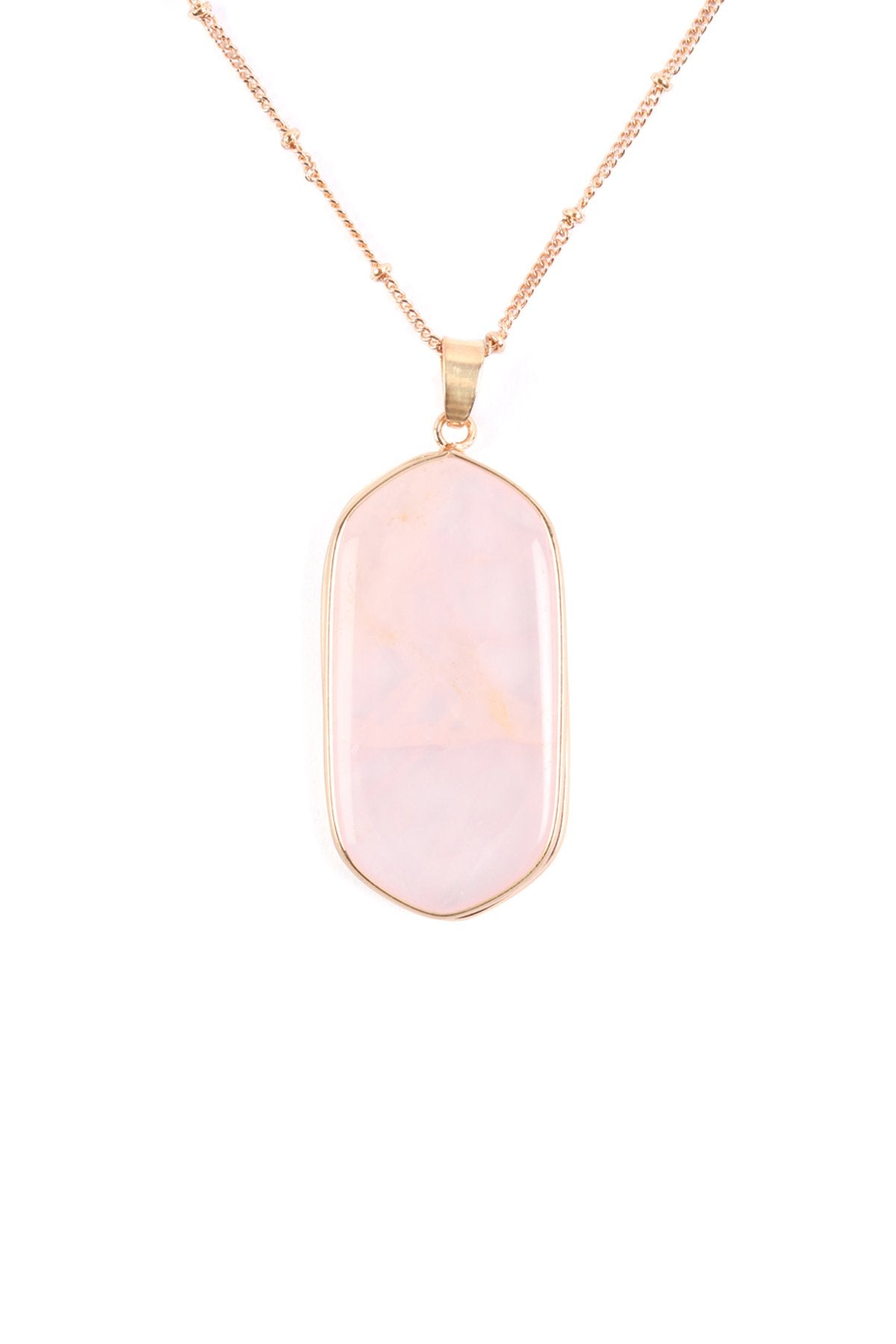 Hdn3184 - Stone Pendant Charm Necklace