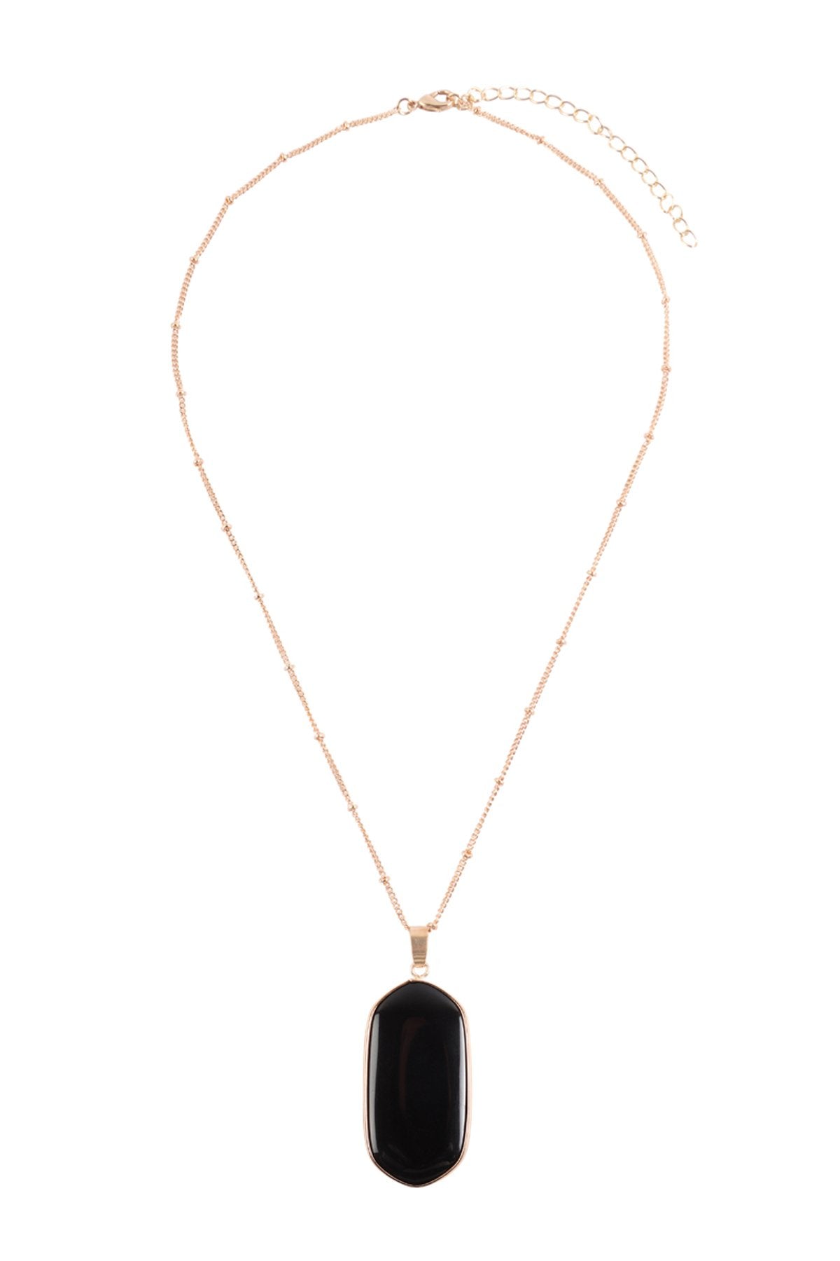 Hdn3184 - Stone Pendant Charm Necklace