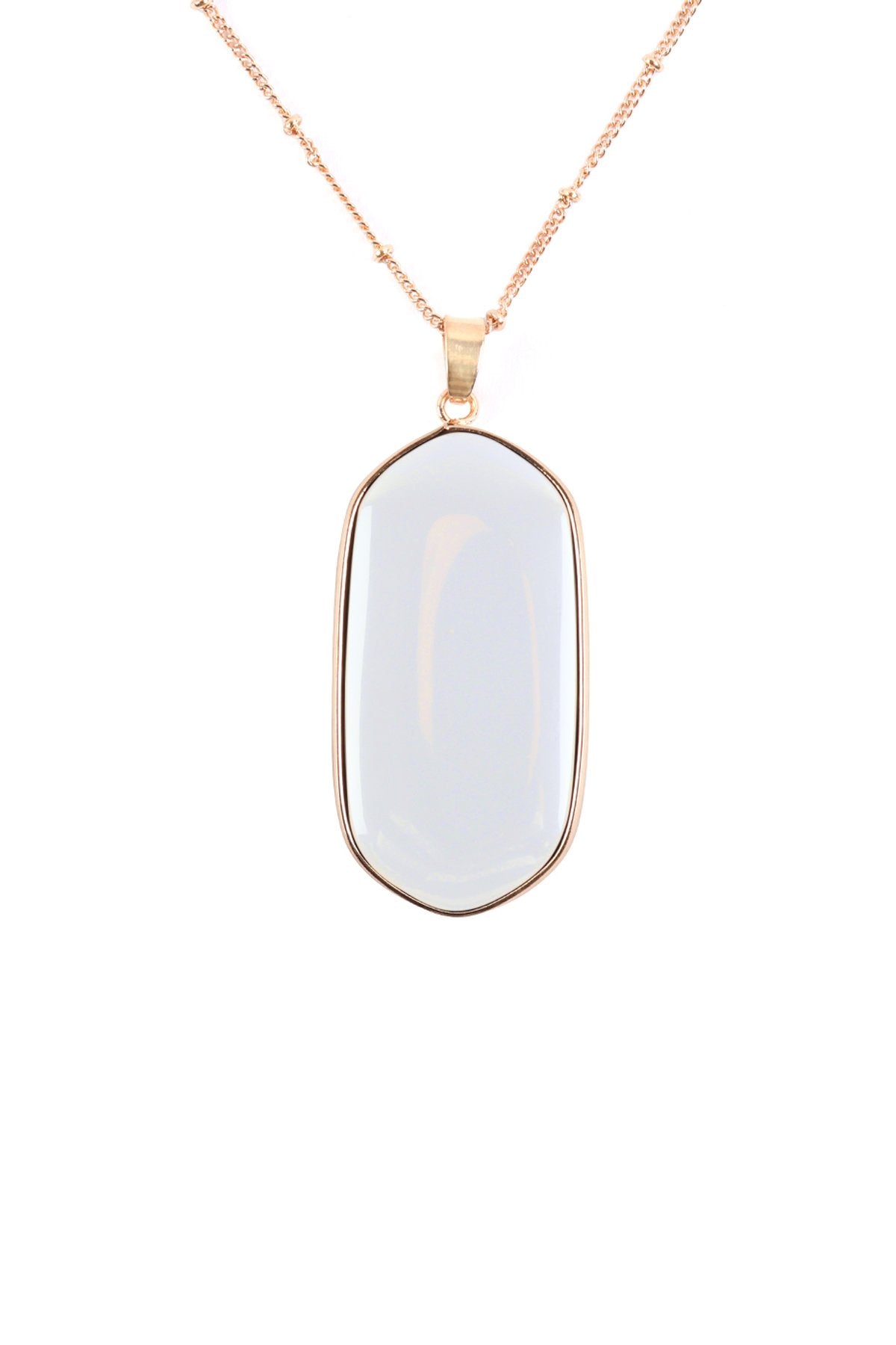 Hdn3184 - Stone Pendant Charm Necklace