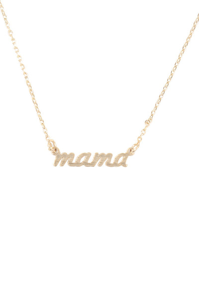 "Mama" Script Chain Necklace