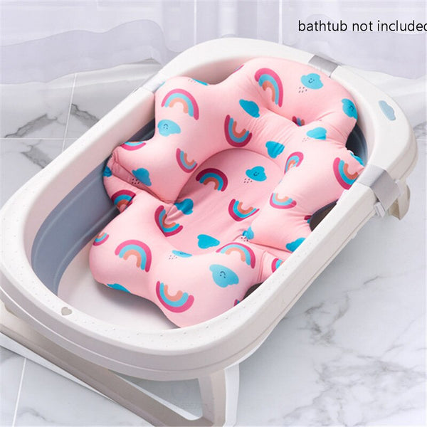 Cartoon Portable Baby Shower Bath Tub Pad Non-Slip Bathtub Mat Newborn Safety