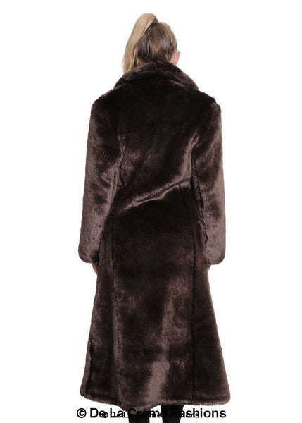 De La Creme - Womens Faux Fur Long Coat